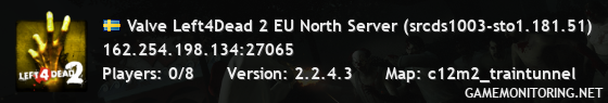 Valve Left4Dead 2 EU North Server (srcds1003-sto1.181.51)