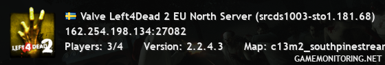 Valve Left4Dead 2 EU North Server (srcds1003-sto1.181.68)