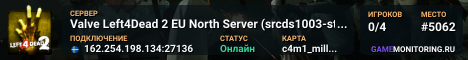 Valve Left4Dead 2 EU North Server (srcds1003-sto1.181.122)
