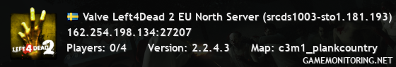 Valve Left4Dead 2 EU North Server (srcds1003-sto1.181.193)