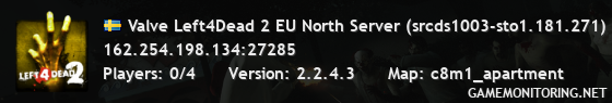 Valve Left4Dead 2 EU North Server (srcds1003-sto1.181.271)