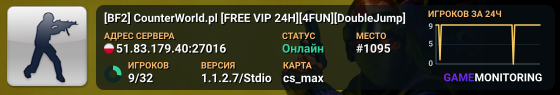 [BF2] CounterWorld.pl [FREE VIP 24H][4FUN][DoubleJump]