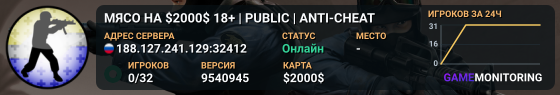 ★ MЯСО НА $2000$ ★ 18+ | PUBLIC | ANTI-CHEAT