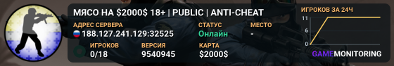 ★ MЯСО НА $2000$ ★ 18+ | PUBLIC | ANTI-CHEAT