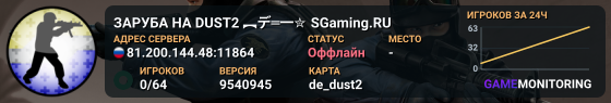 ЗAPУБA HA DUST2 🚀 ︻デ═一✮ SGaming.RU