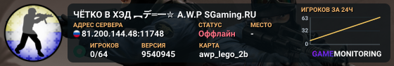 ЧЁTKO B XЭД ︻デ═一✮ A.W.P 🎯 SGaming.RU