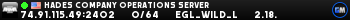 Hades Company Operations Server Hades Company Operations Server