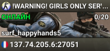 !WARNING! GIRLS ONLY SERVER!! KEEP OUT