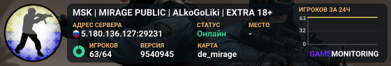 MSK | MIRAGE PUBLIC | ALkoGoLiki | EXTRA 18+