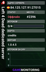 Left 4 Dead dedicated server