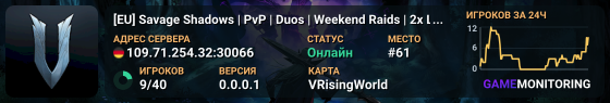 [EU] Savage Shadows | PvP | Duos | Weekend Raids | 2x Loot