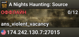 A Nights Haunting: Source