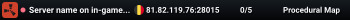 Server name on in-game server list