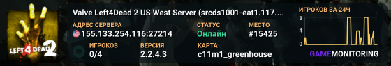 Valve Left4Dead 2 US West Server (srcds1001-eat1.117.200)