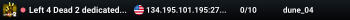 Left 4 Dead 2 dedicated server