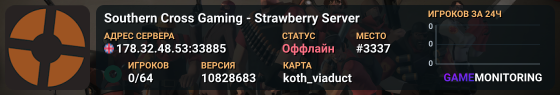 Southern Cross Gaming - Strawberry Server