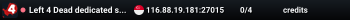 Left 4 Dead dedicated server