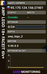 AWP LEGO 18+ FACEIT 6lv+