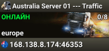 Australia Server 01 --- Traffic