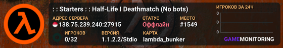 : : Starters : : Half-Life I Deathmatch (No bots)