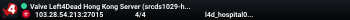 Valve Left4Dead Hong Kong Server (srcds1029-hkg1.141.1)