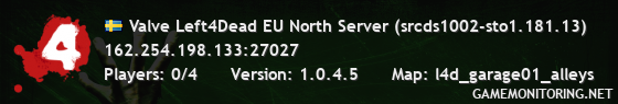 Valve Left4Dead EU North Server (srcds1002-sto1.181.13)