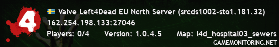 Valve Left4Dead EU North Server (srcds1002-sto1.181.32)