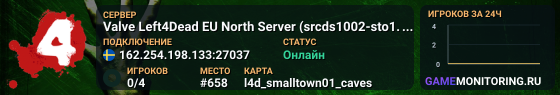 Valve Left4Dead EU North Server (srcds1002-sto1.181.23)