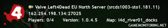 Valve Left4Dead EU North Server (srcds1003-sto1.181.11)