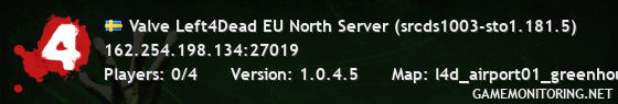 Valve Left4Dead EU North Server (srcds1003-sto1.181.5)