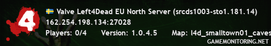 Valve Left4Dead EU North Server (srcds1003-sto1.181.14)