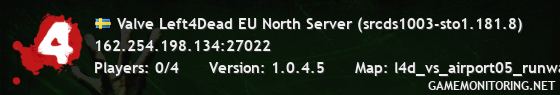 Valve Left4Dead EU North Server (srcds1003-sto1.181.8)