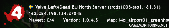 Valve Left4Dead EU North Server (srcds1003-sto1.181.31)