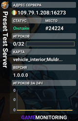 Preset Test Server
