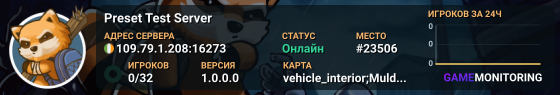 Preset Test Server