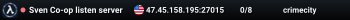 Sven Co-op listen server
