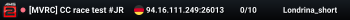 [MVRC] CC race test #JR