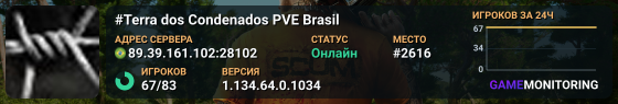 #Terra dos Condenados     PVE Brasil