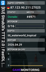 [EU] Strub3l's TTT 2.0 | FastDL | Many Maps