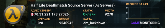 Half Life Deathmatch Source Server (J's Servers)