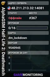 AlphaGSM Half-Life 2: Deathmatch