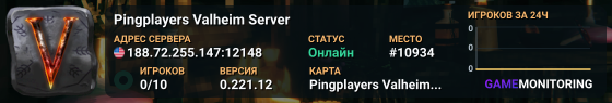 Pingplayers Valheim Server