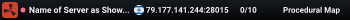 Name of Server as Shown on the Client Server List