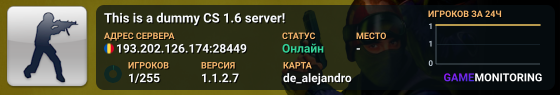 This is a dummy CS 1.6 server!