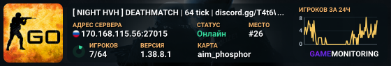 [ NIGHT HVH ] DEATHMATCH | 64 tick | discord.gg/T4t6WYVmdN