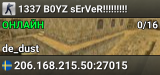 1337 B0YZ sErVeR!!!!!!!!!
