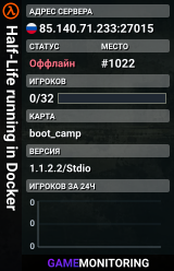 Half-Life running in Docker