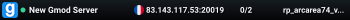 New Gmod Server