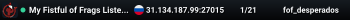 My Fistful of Frags Listen Server