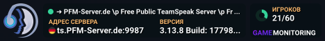 ✅ ➜ PFM-Server.de \p Free Public TeamSpeak Server \p Free Channel